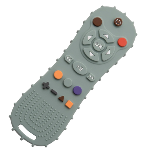 Remote Silicone Baby Teether – Fun, Familiar & Soothing