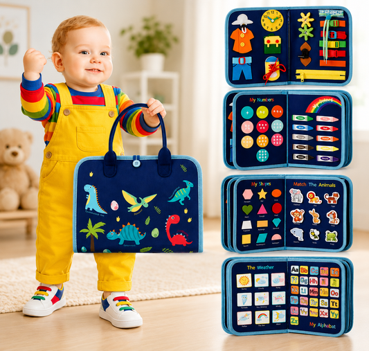 Montessori Felt Busy Board & Activity Book Set