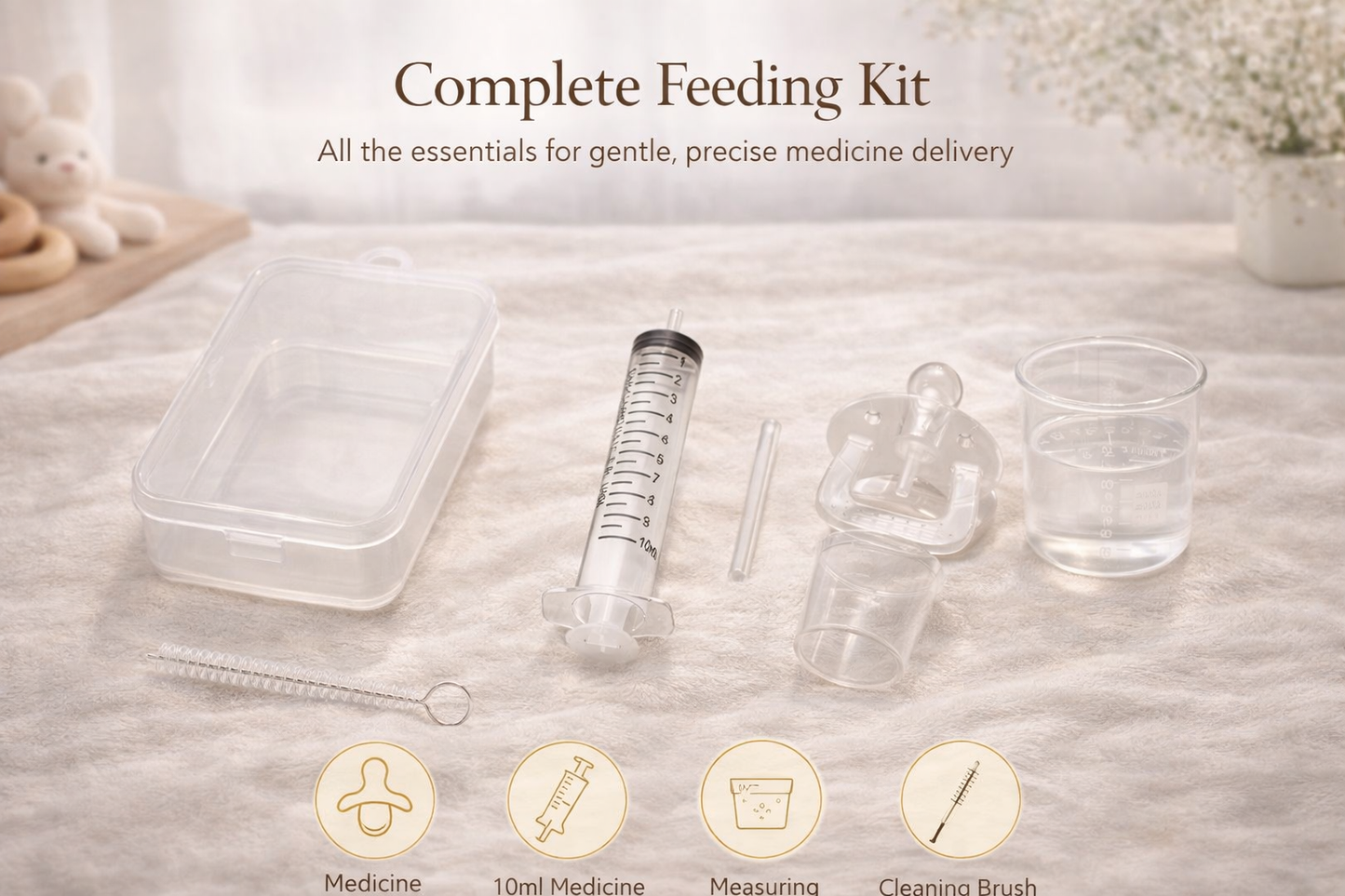 OkapiGlow GentleDose™ Baby Medicine Pacifier Kit