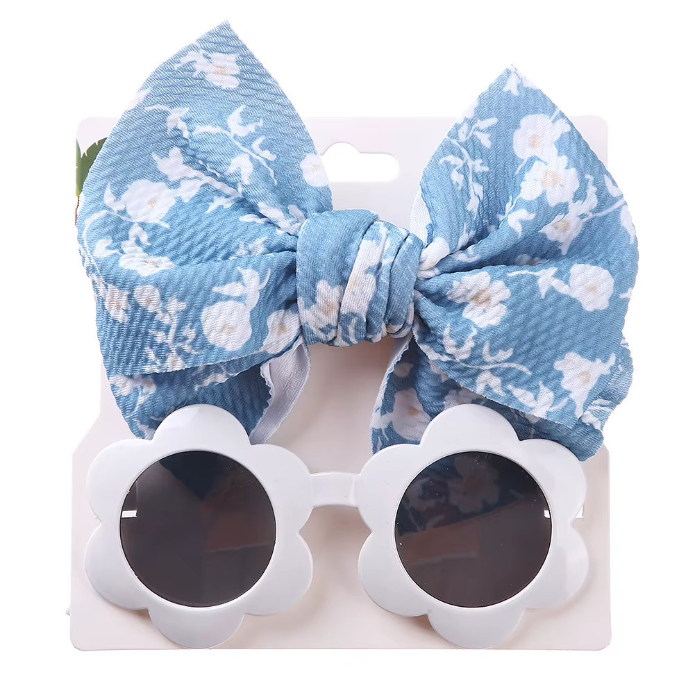 SunBloom Set – Floral Headband & Flower Sunglasses for Kids