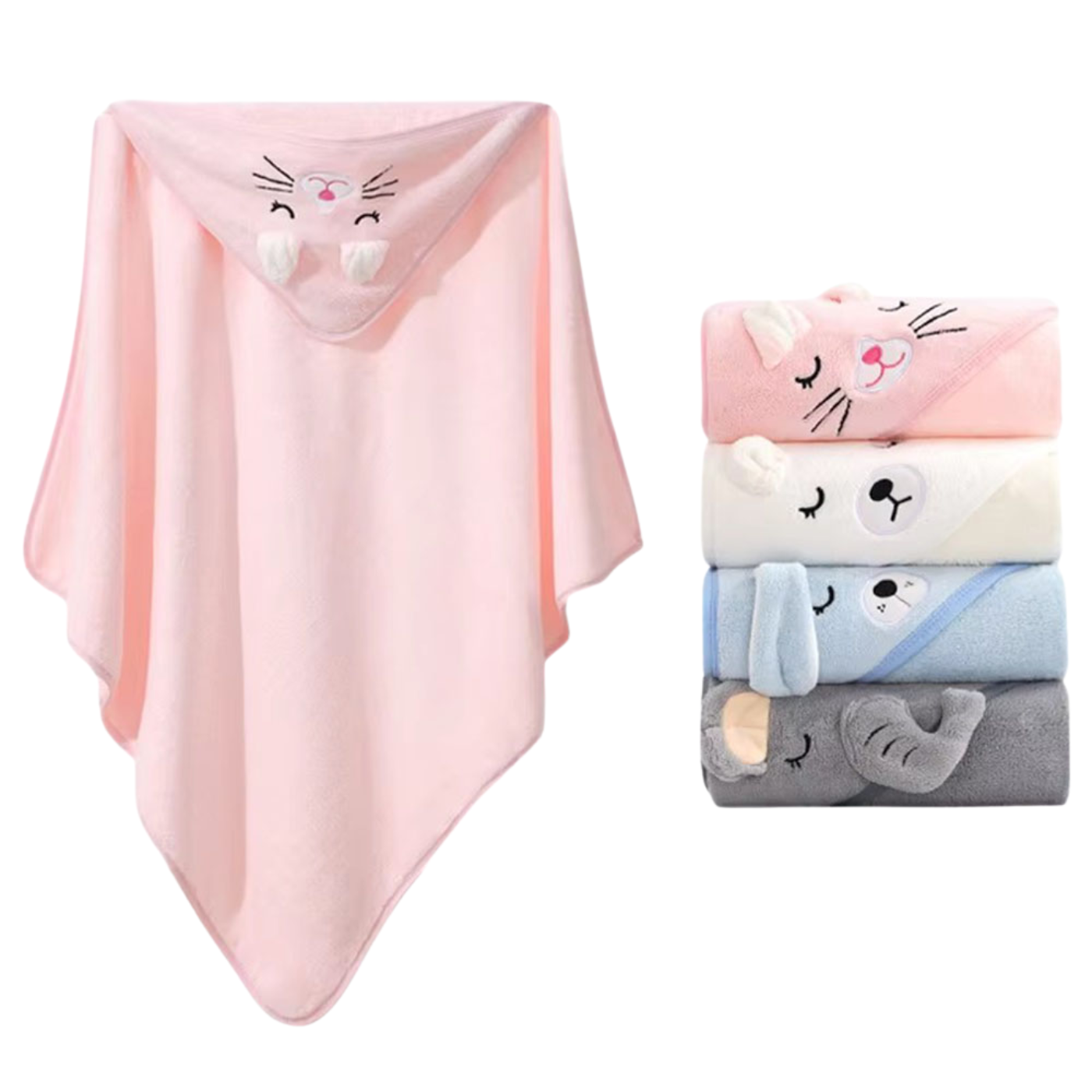 Baby Hooded Towel – Soft Animal Design