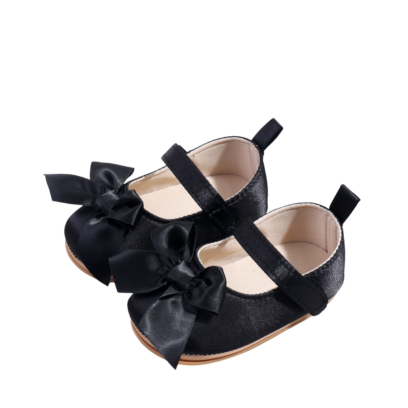 OkapiGlow Satin Bow Baby Girl Shoes