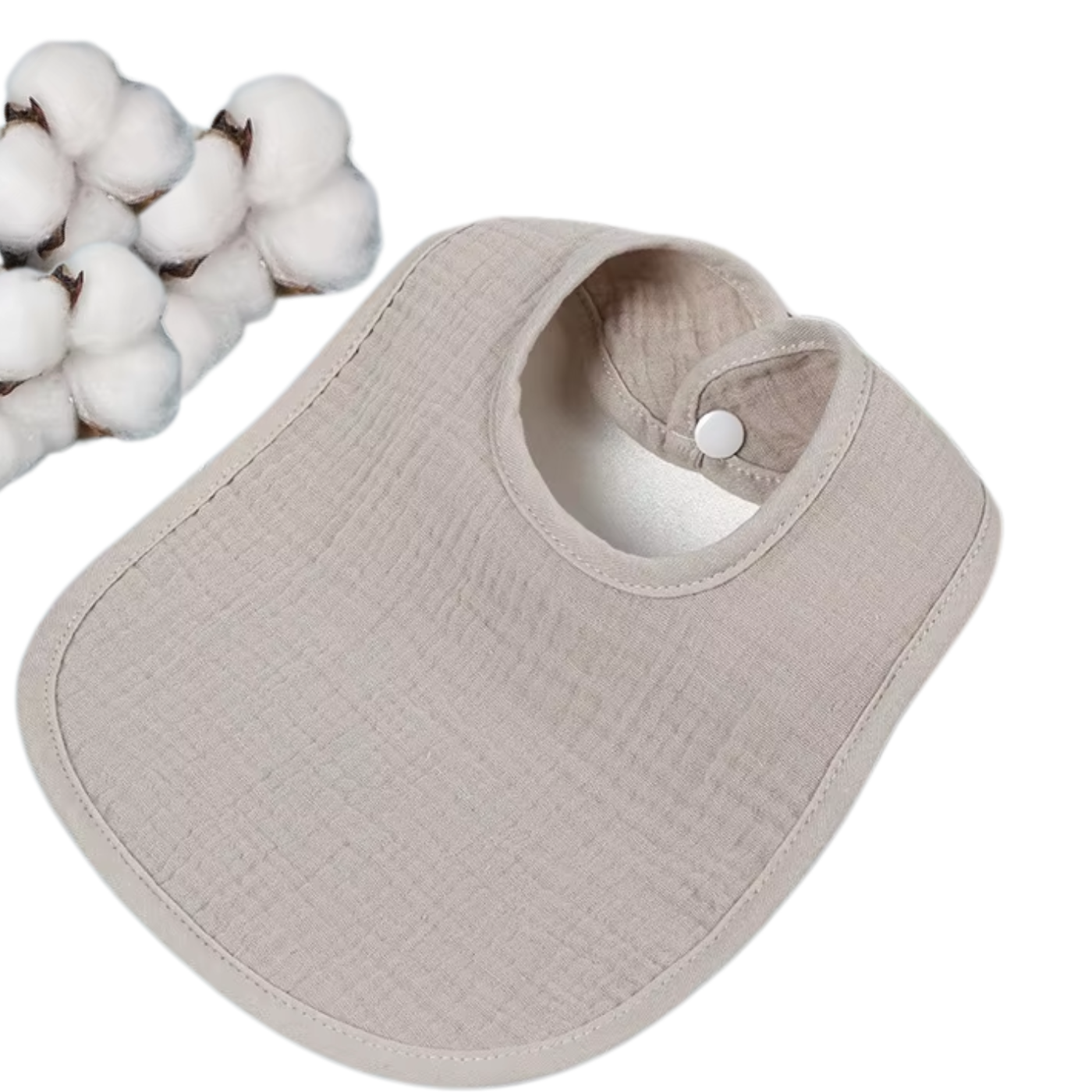 Organic Cotton Crepe Baby Bib – Soft Absorbent Feeding Bib