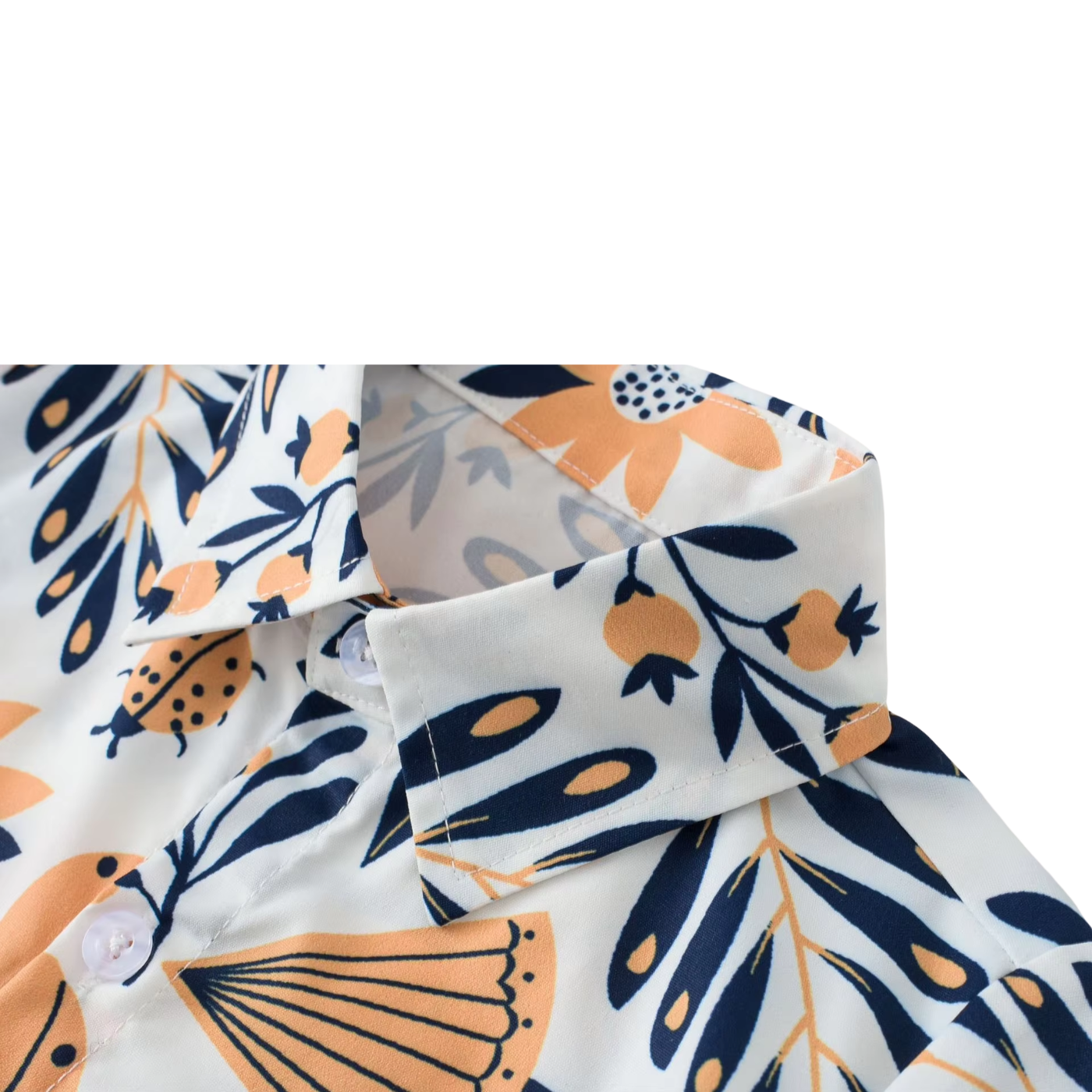 OkapiGlow Navy Bloom 3-Piece Gentleman Suit Set – Printed Shirt, Vest & Trousers (9M–4Y)
