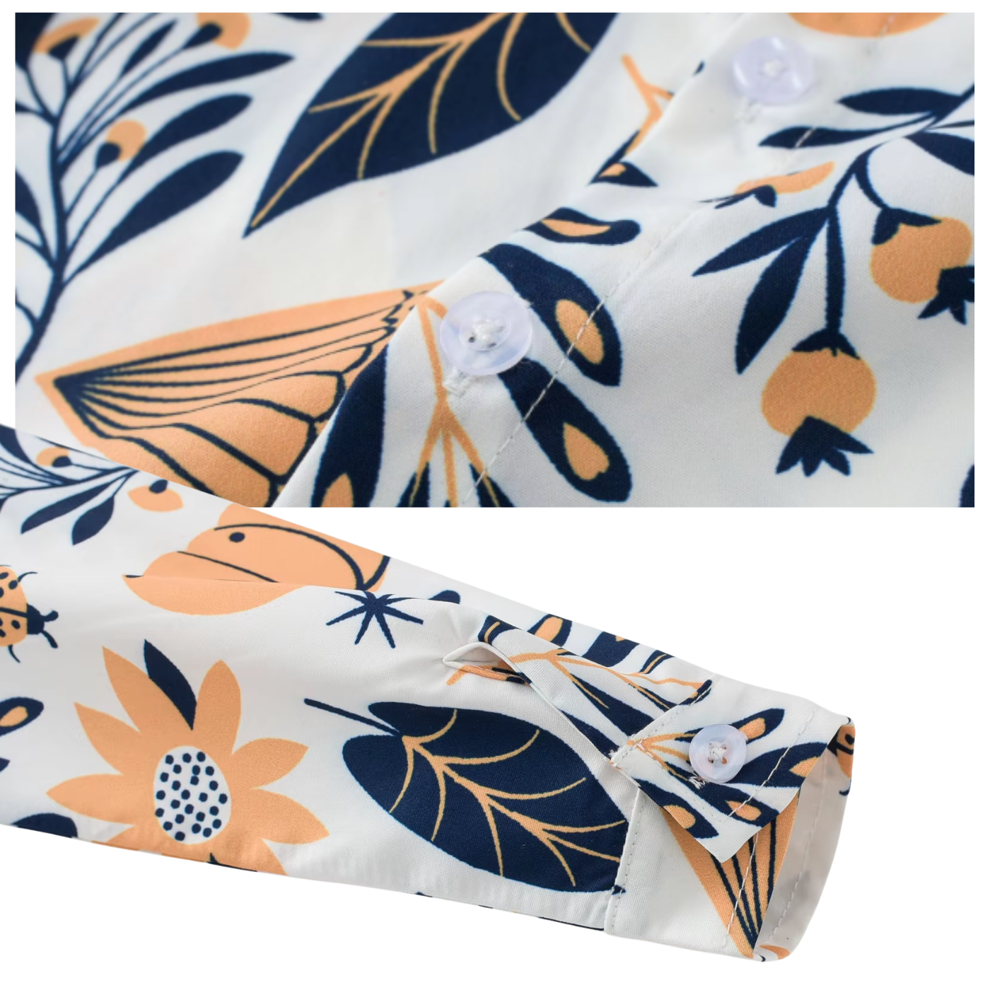 OkapiGlow Navy Bloom 3-Piece Gentleman Suit Set – Printed Shirt, Vest & Trousers (9M–4Y)