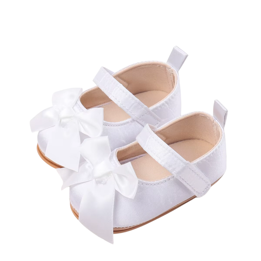 OkapiGlow Satin Bow Baby Girl Shoes