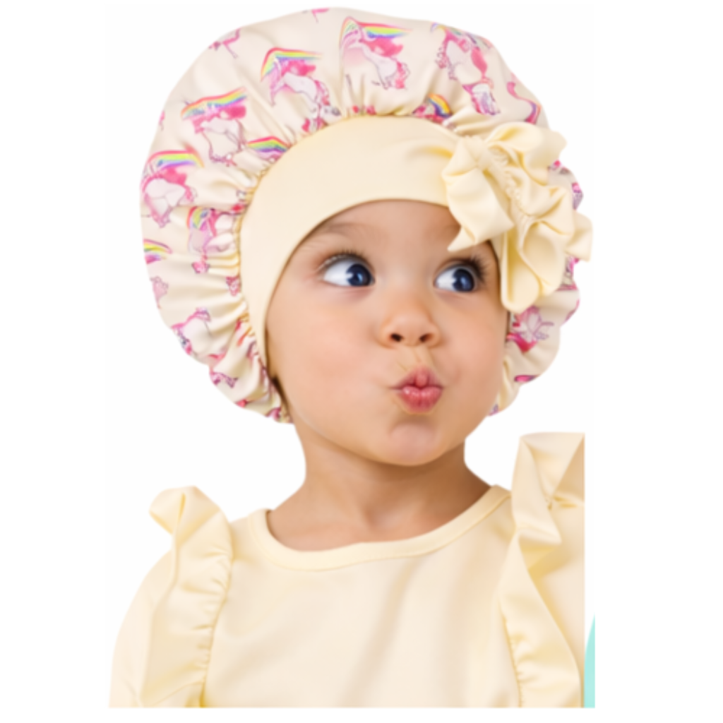 Satin Baby Bonnet with Adjustable Bow Straps
