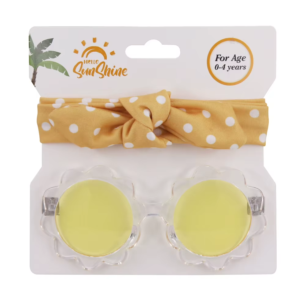 SunBloom Set – Floral Headband & Flower Sunglasses for Kids