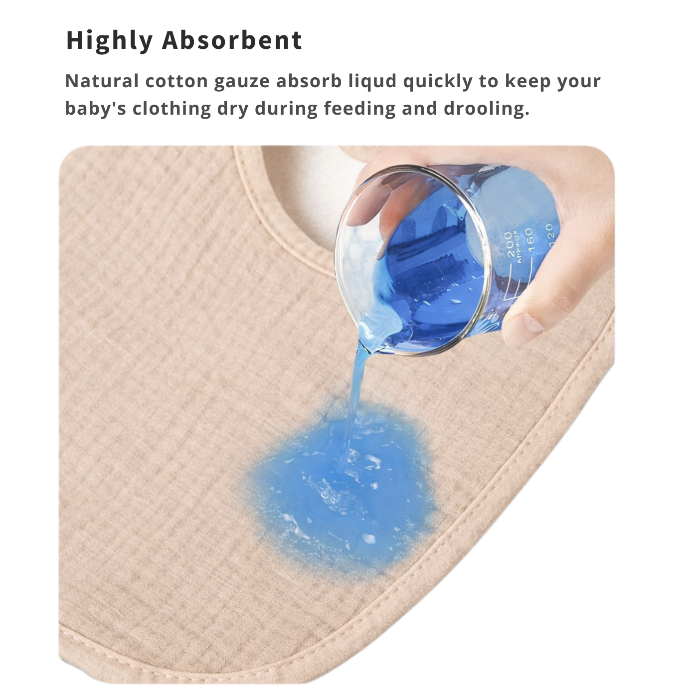 Organic Cotton Crepe Baby Bib – Soft Absorbent Feeding Bib