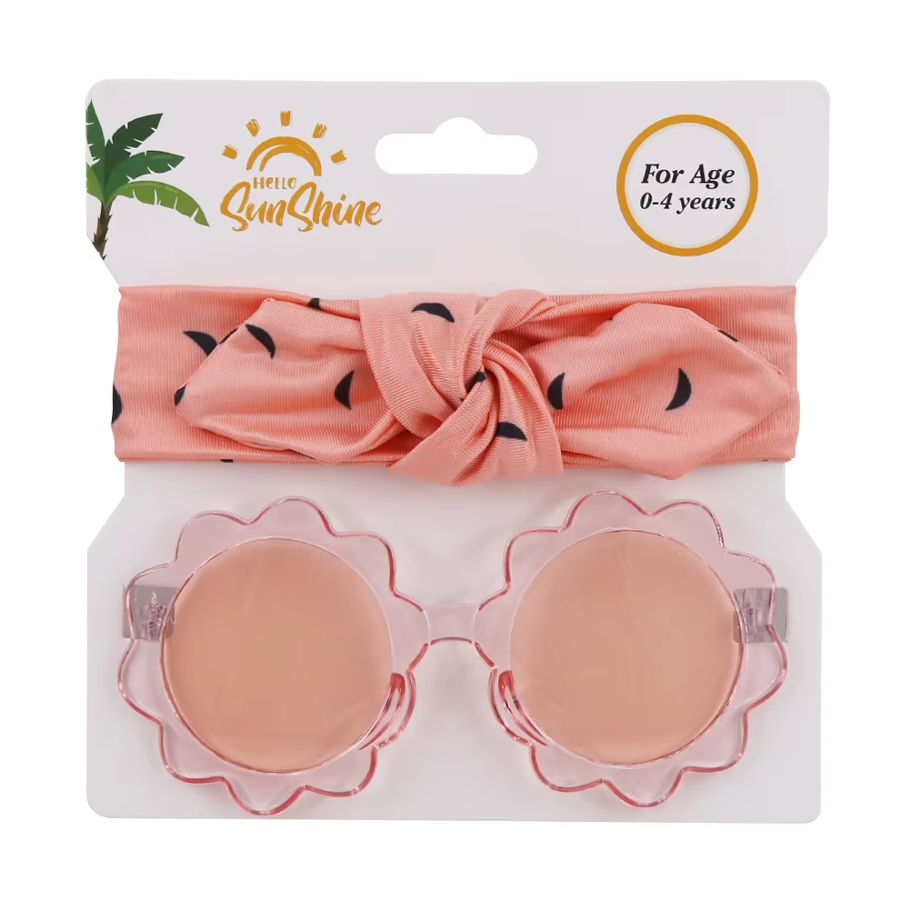 SunBloom Set – Floral Headband & Flower Sunglasses for Kids