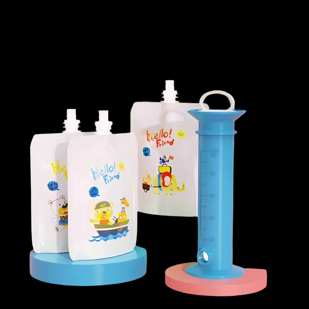 Baby Food Fruit Puree Squeezer &amp; Dispenser with Storage Bags