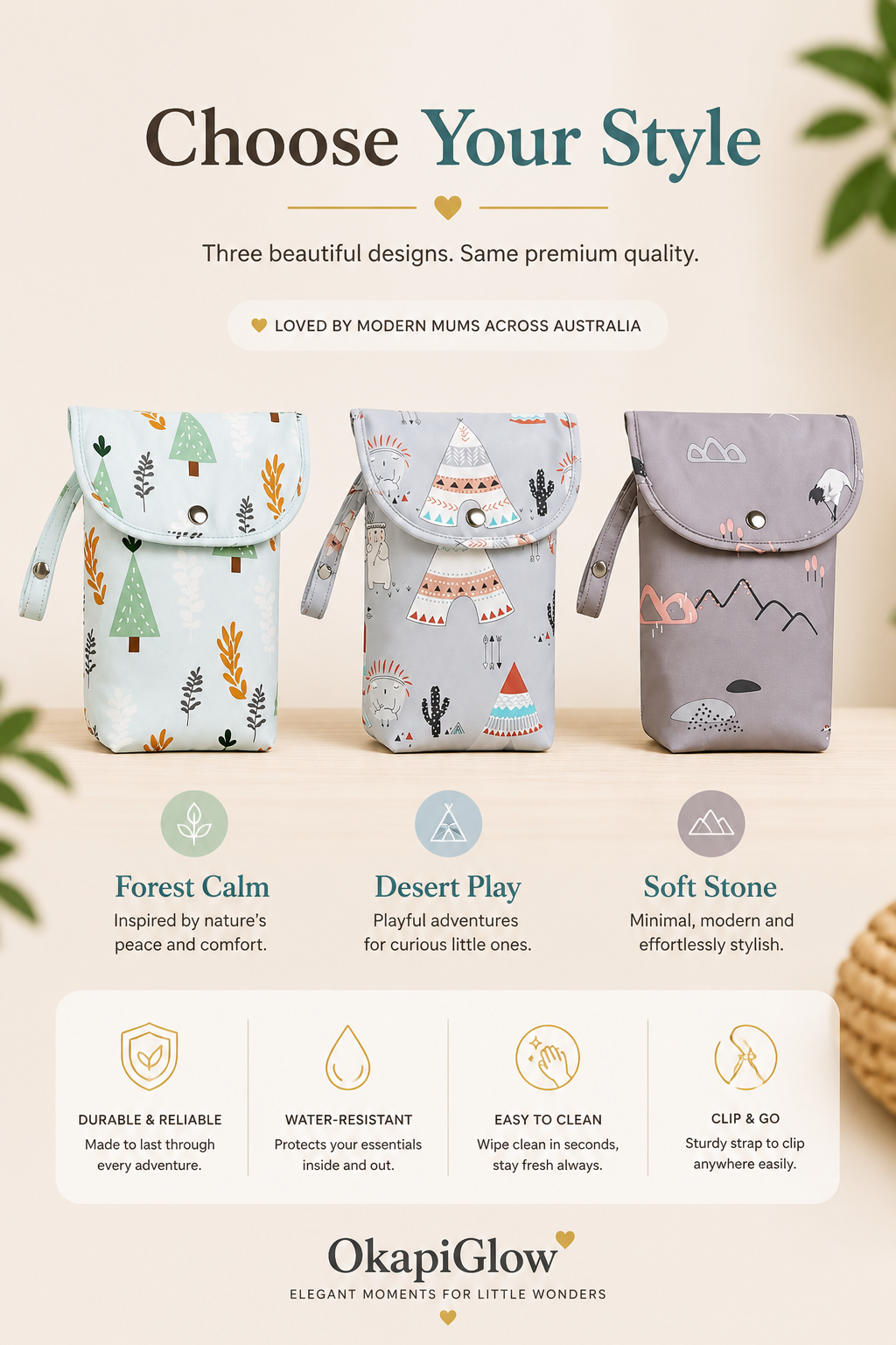 Portable Diaper Organizer Pouch