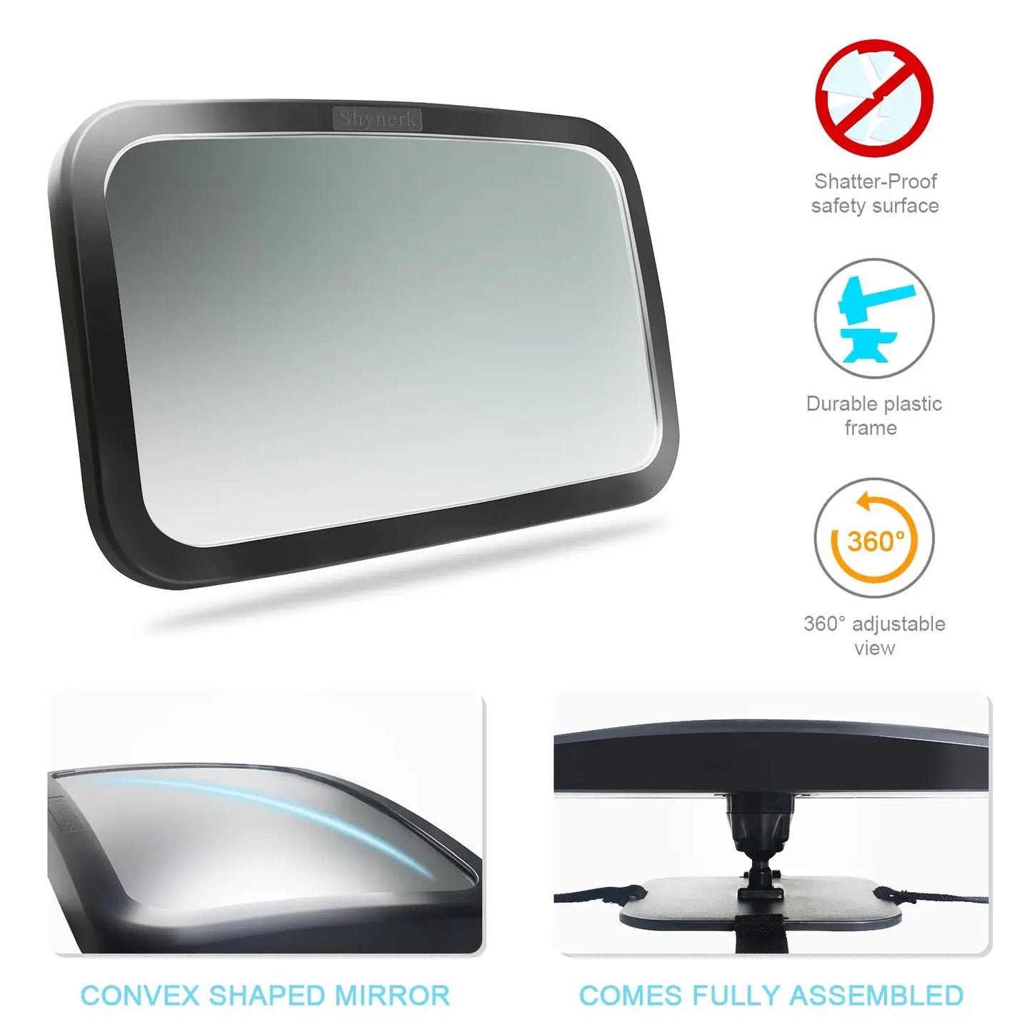 Espejo retrovisor para asiento de coche esencial para recién nacidos 