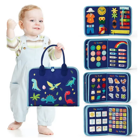 Montessori Felt Busy Board & Activity Book Set