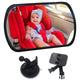 Espejo retrovisor para coche de bebé: espejo retrovisor de seguridad gran angular para asiento trasero 