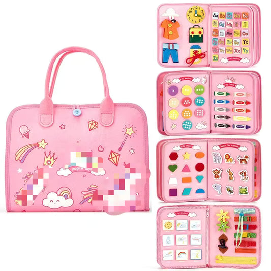 Montessori Felt Busy Board & Activity Book Set
