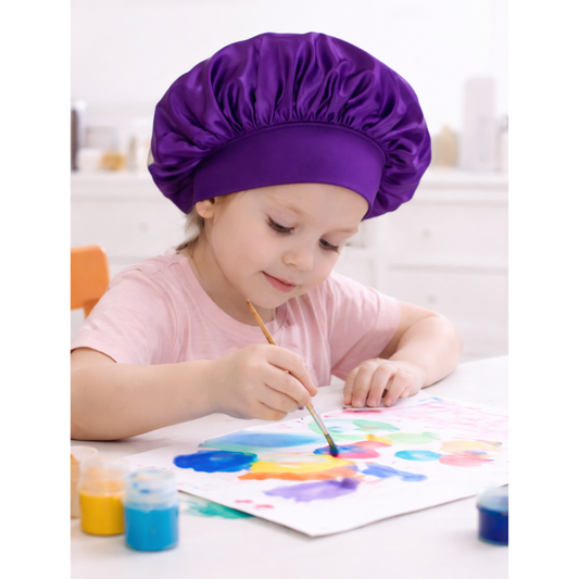 OkapiGlow™ Luxury Double-Layer Satin Baby Sleep Bonnet – Gentle Hair Protection