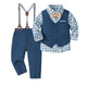 Traje de esmoquin formal para bebés varones