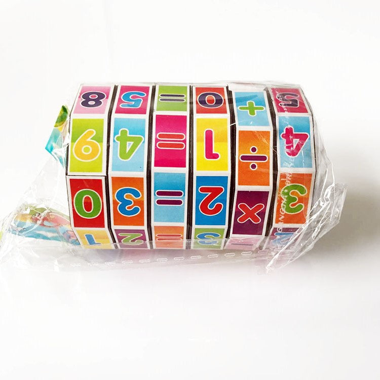 Rompecabezas matemático para niños: Cubo numérico Montessori para aprendizaje temprano