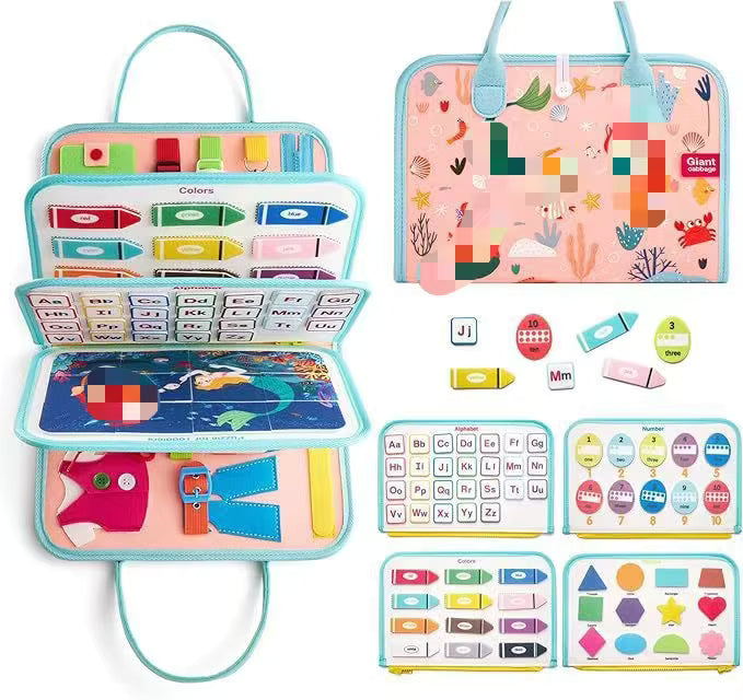 Juego de tablero y libro de actividades Montessori: juguetes educativos sensoriales para niños pequeños