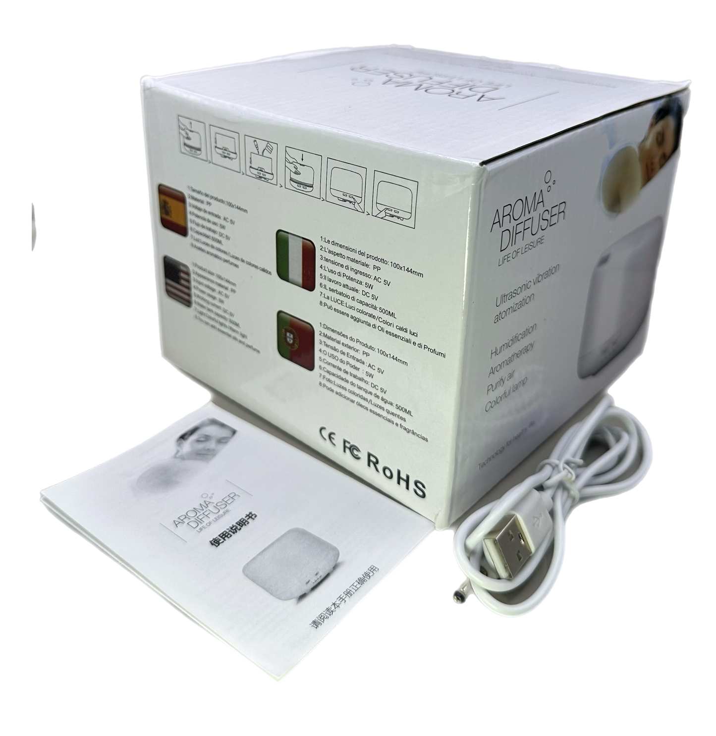 Difusor de aroma ultrasónico y humidificador de aire