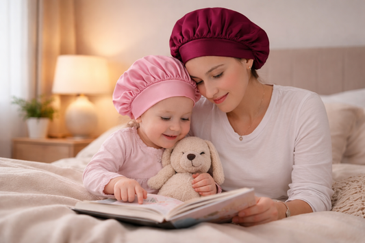 OkapiGlow™ Luxury Double-Layer Satin Baby Sleep Bonnet – Gentle Hair Protection