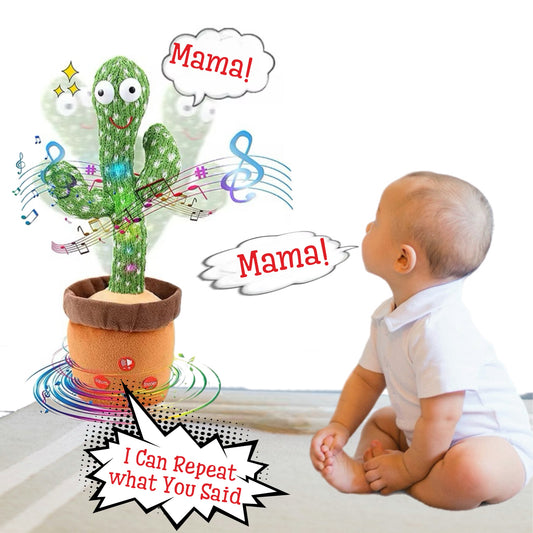 OkapiGlow Dancing Cactus Toy - Interactive Musical & Mimicry Toy for Joyful Play