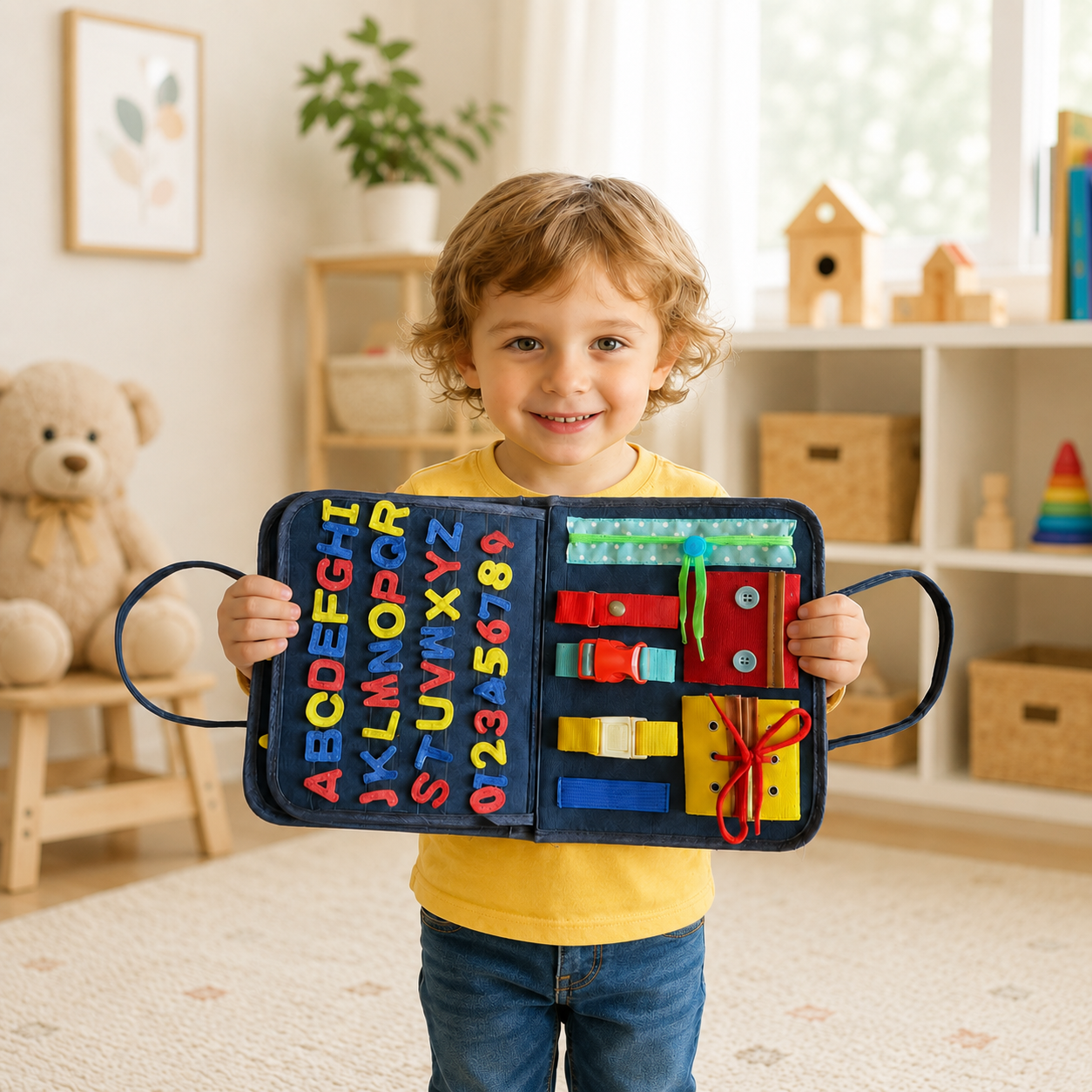Juego de tablero y libro de actividades Montessori: juguetes educativos sensoriales para niños pequeños