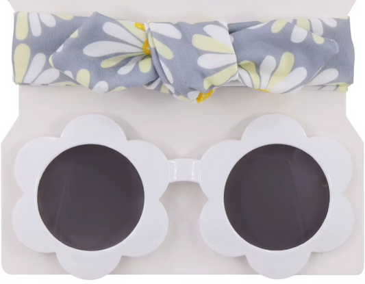 SunBloom Set – Floral Headband & Flower Sunglasses for Kids