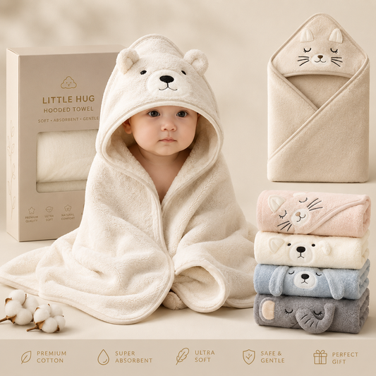 Baby Hooded Towel – Soft Animal Design