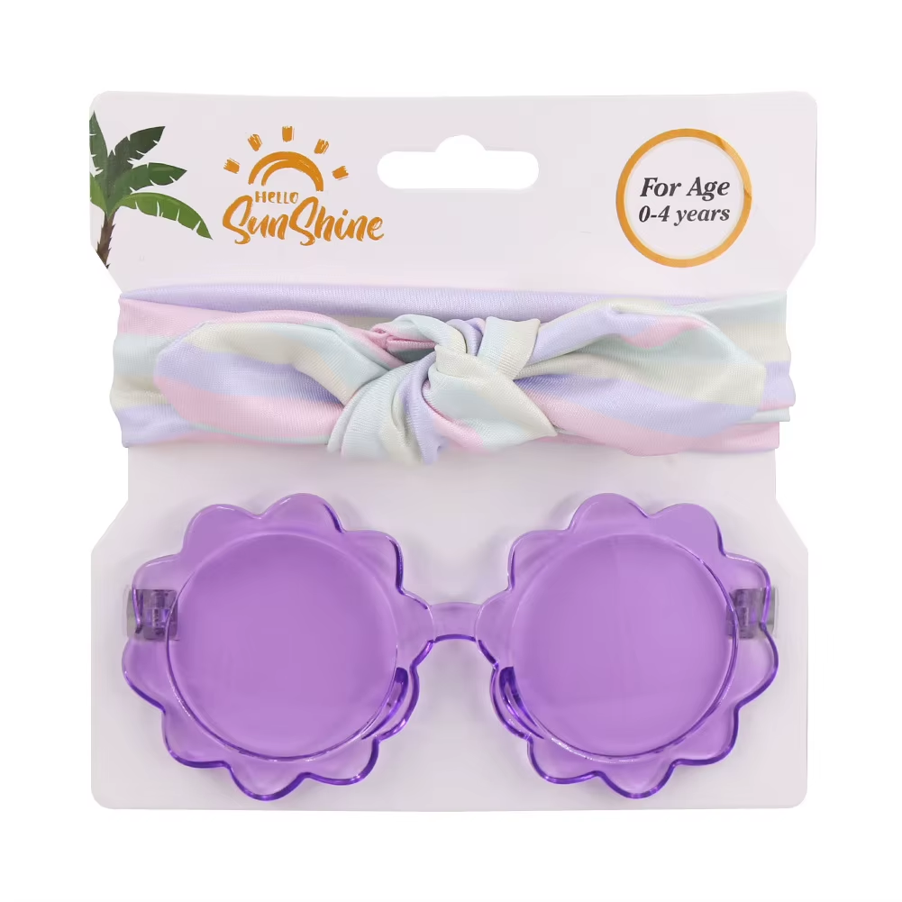 SunBloom Set – Floral Headband & Flower Sunglasses for Kids